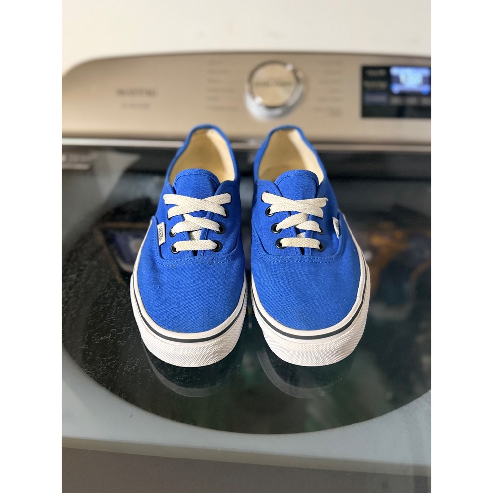 Vans Authentic Sneakers Women 7.5 Blue Good Canvas Low Top Lace Up Shoes